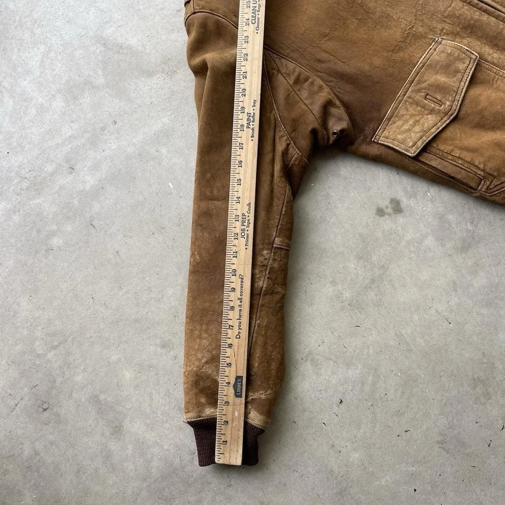 Vintage Banana Republic aviator jacket 40 leather Bomber cockpit Patina Distress
